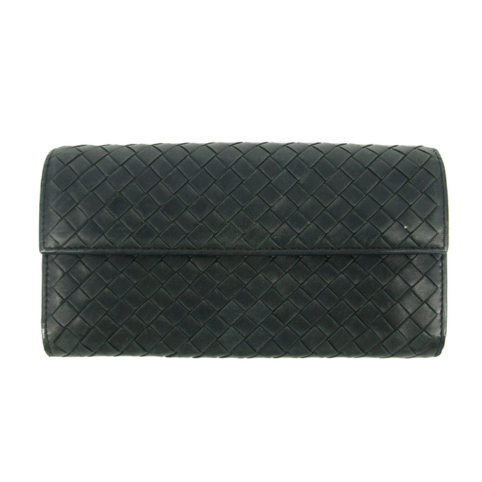 Bottega Veneta Intrecciato Black Long Wallet #4615 by Bolt Boutique