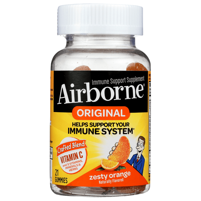 Airborne Orange Flavored Gummies, 1000mg Of Vitamin C And Minerals & Herbs Immune Support by Pasteur Pharmacy