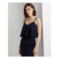 Lauren Ralph Lauren Womens Navy Sleeveless Maxi Evening Blouson Dress by Vanessa Jane