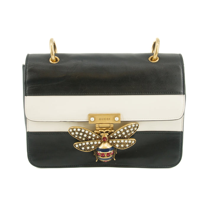 Gucci Black x Ivory Queen Margaret Leather Shoulder Bag #4622 by Bolt Boutique