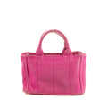 Prada Pink Canvas Canapa Small Logo 2Way Tote Bag #4664 by Bolt Boutique