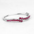 9.10 Carat Glass Filled Ruby .925 Sterling Silver Bangle by Bids.com