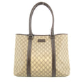 Gucci GG Canvas Coated Supreme Beige x Brown Leather Shoulder Bag #4675 by Bolt Boutique