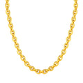 14k Yellow Gold Polished Oval Link Necklace by Bids.com