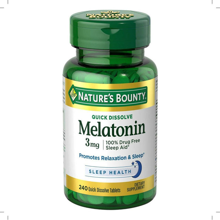 Nature's Bounty Melatonin, 3 Mg, Quick Dissolve Tablets by Pasteur Pharmacy