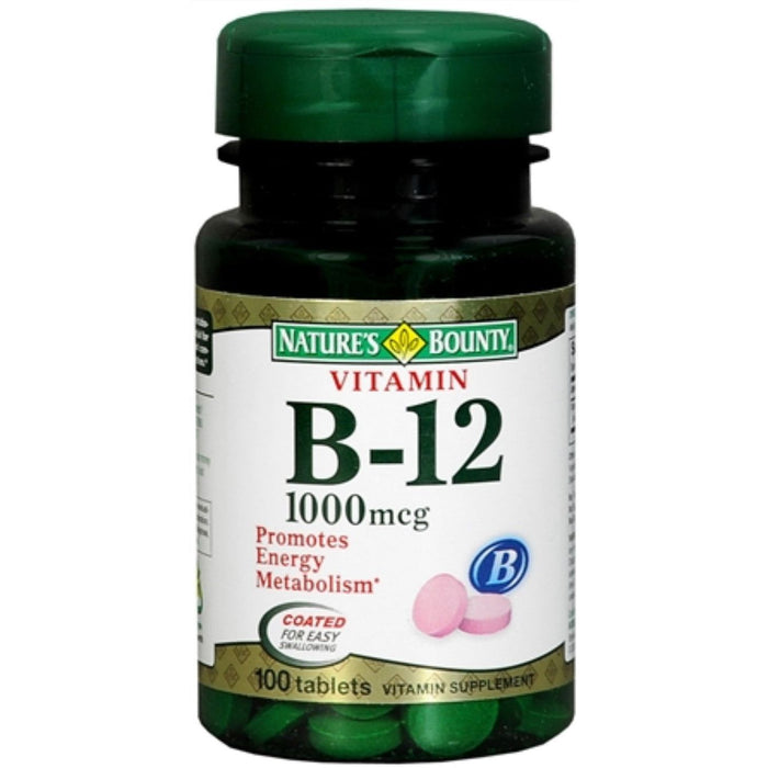 Nature's Bounty Vitamin B12, Energy Health, 1000 Mcg, Tablets by Pasteur Pharmacy