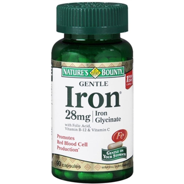 Nature's Bounty Gentle Iron 28 Mg - 90 Capsules by Pasteur Pharmacy