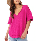 Free People North Star T-Shirt, Size X-Small in Fuchsia Fantastic, Size Xs by Vanessa Jane