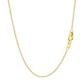 14k Yellow Gold Round Cable Link Chain 1.3mm by Bids.com