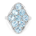 5.40 Carat Genuine Blue Topaz .925 Sterling Silver Ring by Bids.com