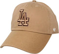 47 Brand Los Angeles Dodgers Clean Up Baseball Cap, Camel Brown, One Size by I-Max Fashions