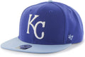 47 Brand MLB Kansas City Royals Sure Shot Two Tone Captain Adjustable Snapback Hat by I-Max Fashions