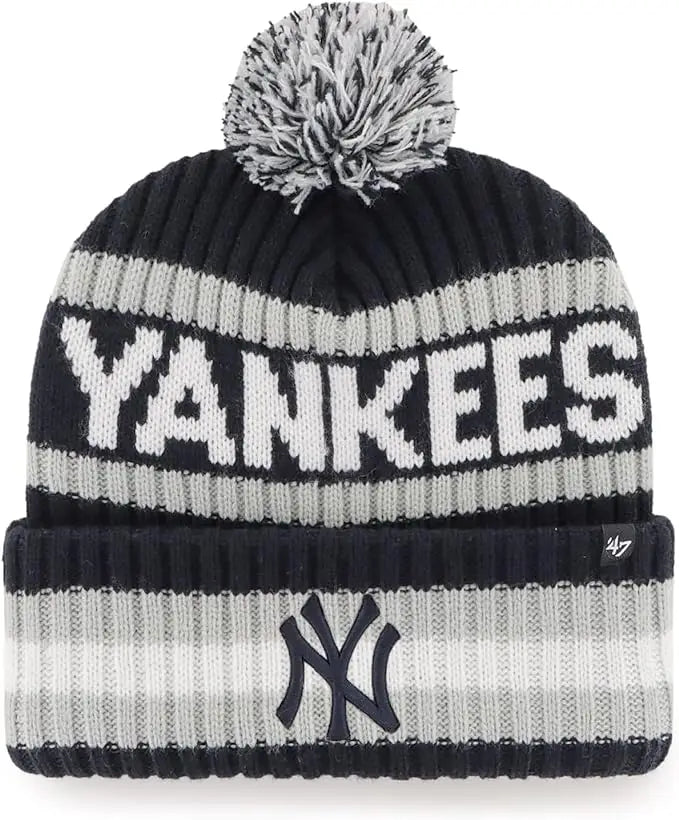 47 MLB Bering Cuffed Knit Pom Beanie Hat by I-Max Fashions