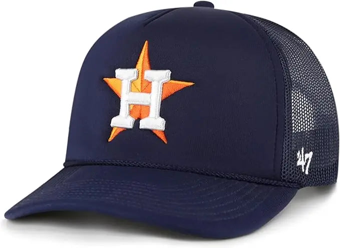 47 MLB Houston Astros Foam Mesh Trucker Snapback Adjustable Cap by I-Max Fashions