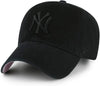47 MLB New York Yankees Ballpark Clean Up Adjustable Cap, Black/White/Pink, One Size