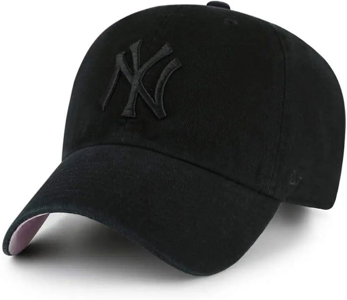47 MLB New York Yankees Ballpark Clean Up Adjustable Cap, Black/White/Pink, One Size by I-Max Fashions