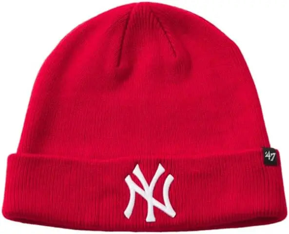 47 MLB New York Yankees Cuffed Knit Winter Hat Red by I-Max Fashions