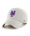 47 New York Mets Clean Up Baseball Cap, Gray by I-Max Fashions