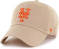 47 New York Mets Hat Mens Womens Clean Up Adjustable Baseball Cap, Khaki by I-Max Fashions