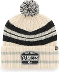 47 New York Yankees Beanie Cuffed Pom Knit Winter Hat, Stretch Fit, by I-Max Fashions