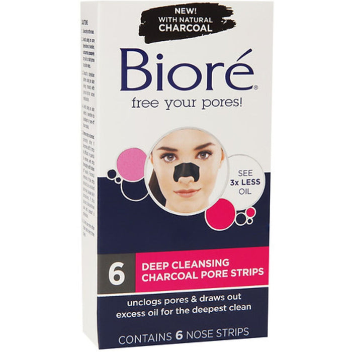 Biore Pore Strips, Deep Cleansing, Charcoal, Oil Control by Pasteur Pharmacy