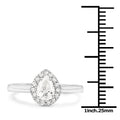 14K White Gold 0.64 Carat Genuine White Diamond Ring by Bids.com