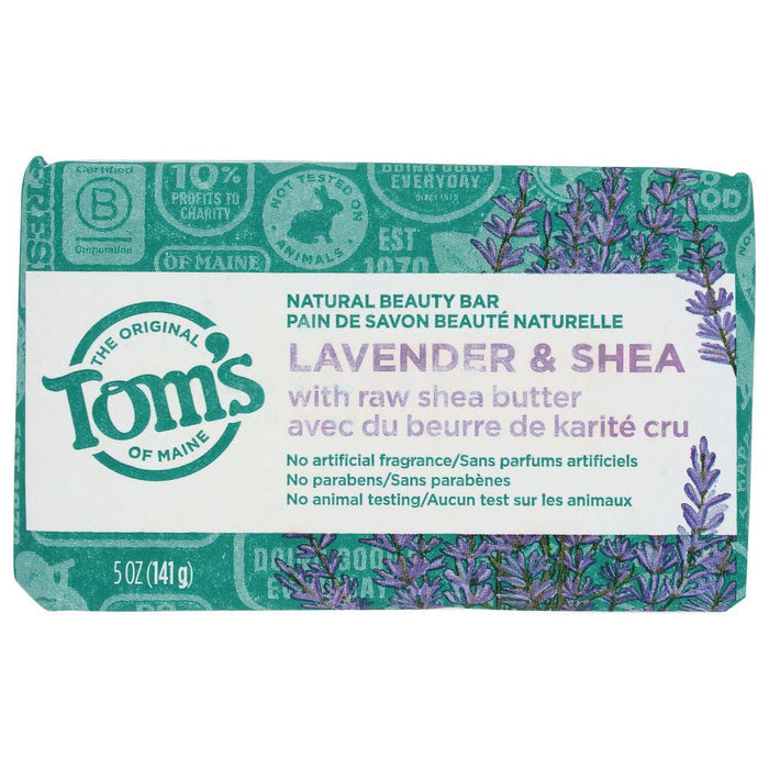 Tom's of Maine Beauty Bar Soap Lavender Tea Tree 5 Oz by Pasteur Pharmacy