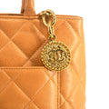 Chanel Matelasse Quilted Brown Caviar Skin Medallion Reprint Tote Bag #4731 by Bolt Boutique