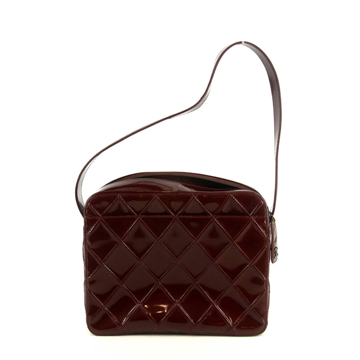 Chanel Matelasse Patent Enamel Red Shoulder Bag #4738 by Bolt Boutique
