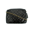 Chanel Matelasse Patent Leather Black Tassel Shoulder Bag #4750 by Bolt Boutique