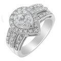 10K White Gold Round Cut Diamond Teardrop Ring (1/2 Cttw, H-I Color, SI2-I1 Clarity) - Size 6-1/2 by Bids.com