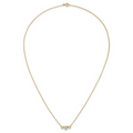 10k Gold CZ Triple Heart Necklace by Fine Color Jewels