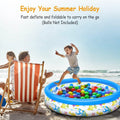 48 x 10 Inflatable Swimming Pool with 3 Velvets Water Drain Plug by DailySale