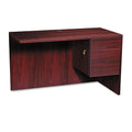 HON 10500 Series L Workstation Return, 3/4 Height Right Ped, 48w x 24d x 29.5h, Mahogany