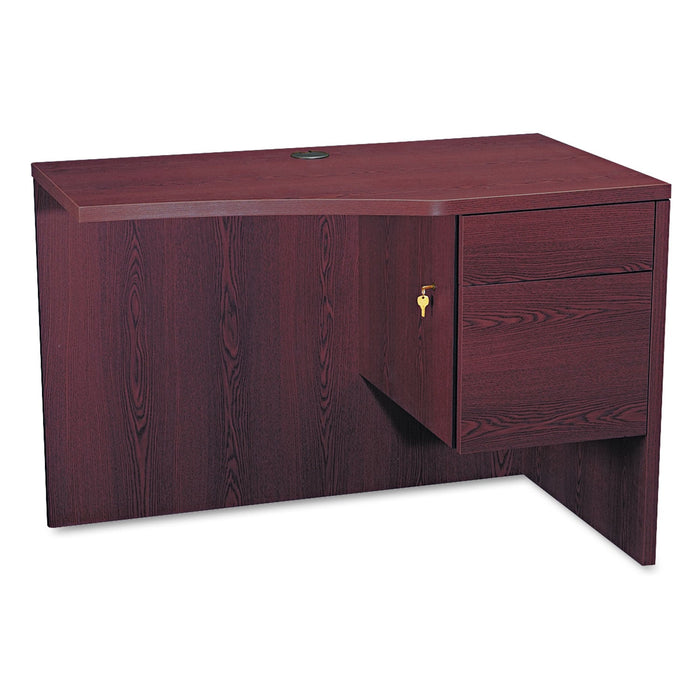 HON 10500 Series Curved Return, Right, 42w x 18 to 24d x 29.5h, Mahogany
