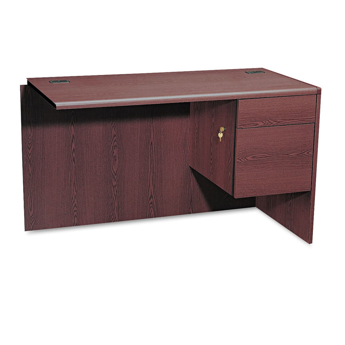 HON 10700 "L" Workstation Return, Right 3/4 Pedestal, 48w x 24d x 29.5h, Mahogany