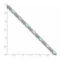 Oval White Genuine Opal & Diamond Prong Sterling Silver Infinity Link Bracelet by Fine Color Jewels