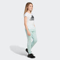 Adidas Big Girls Jogger mid Rise Cuffed Fleece Sweatpants, Medium 10–12, Green by Vanessa Jane