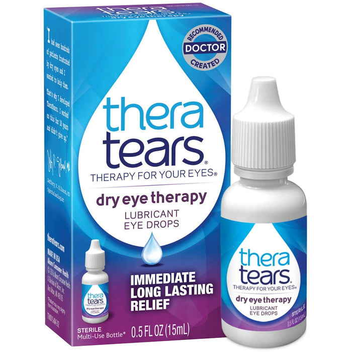 TheraTears Lubricant Eye Drops Sterile Multi-Use Bottle 0.5 Fl Oz by Pasteur Pharmacy