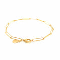 14k Yellow Gold Wire Paperclip Bracelet (2.7mm) by Bids.com