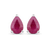 1.60 Ct Pear Pink Ruby Prong 10K gold Teardrop Stud Earrings
