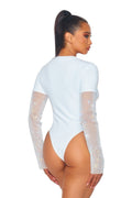 Jeweled Long Sleeve Bodysuit by The House of Stylez