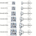 316 Stainless Steel Square Stud Earrings with Cubic Zirconia Accents by DailySale