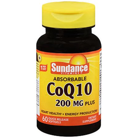 Sundance, Absorbable CoQ10 Plus Quick Release Softgels, 200 mg, 60 Tabs by Pasteur Pharmacy