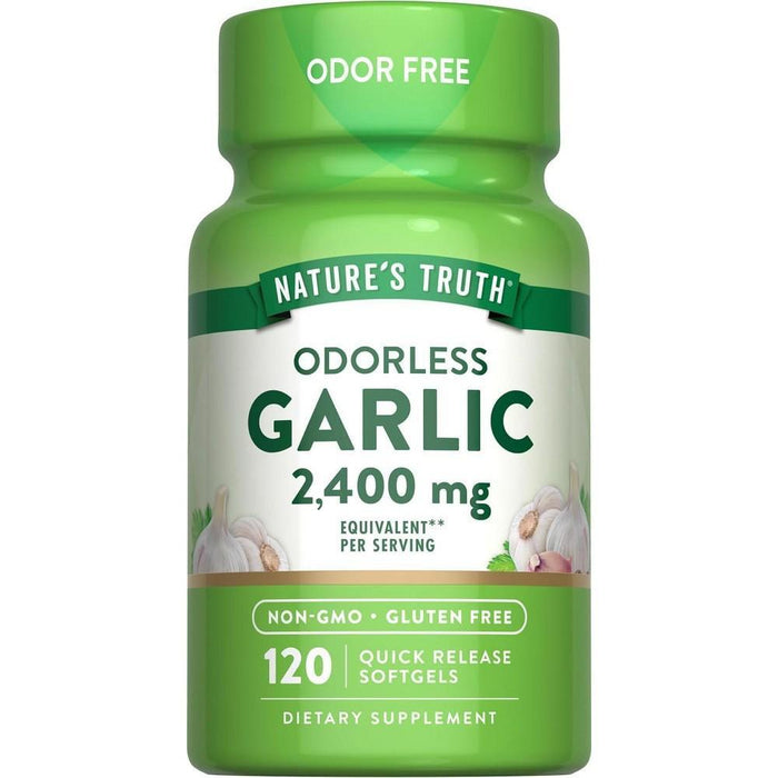 Nature's Truth Garlic, Odorless, High Strength, 1200 Mg, Quick Release Softgels by Pasteur Pharmacy