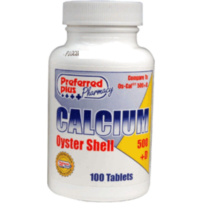 Preferred Plus Calcium 500 Mg Supplements With Vitamin D For Strong Bones - 100 Tablets by Pasteur Pharmacy