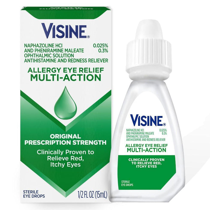 Visine Eye Drops, Sterile, Multi Action, Original 0.5 Fl Oz by Pasteur Pharmacy