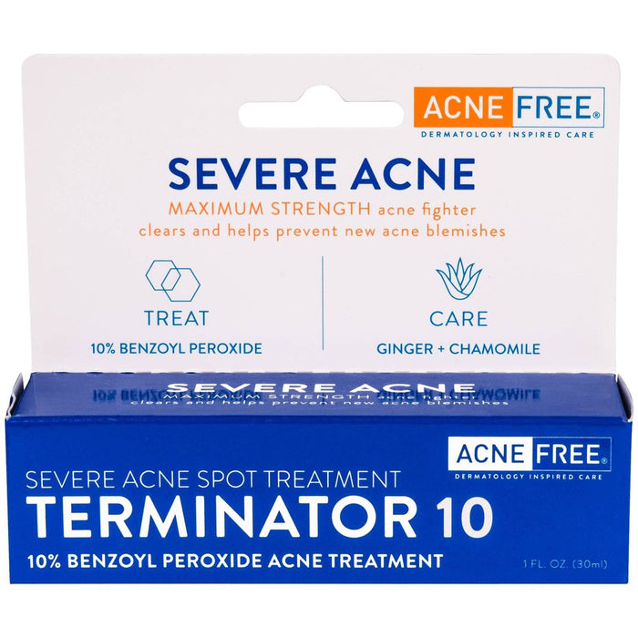 AcneFree Severe Spot Treatment Terminator 10 With 10% Benzoyl Peroxide - 1 Fl Oz by Pasteur Pharmacy