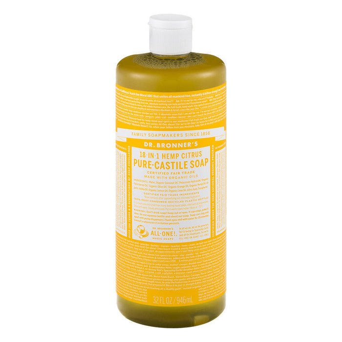 Dr. Bronner's 18-In-1 Hemp Organic Pure Castile Magic Liquid Soap, Citrus Orange, 32 Oz by Pasteur Pharmacy