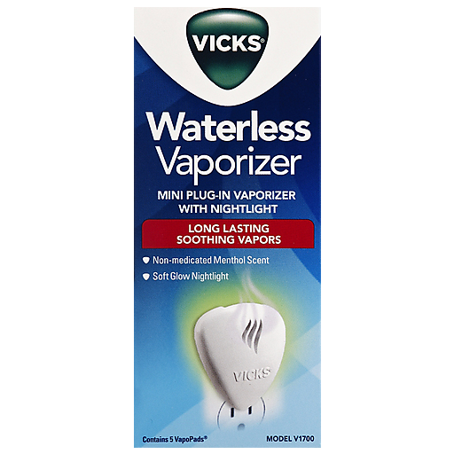 Vicks Soothing Vapors Plug-In Waterless Vaporizer & Nightlight Menthol Scent by Pasteur Pharmacy